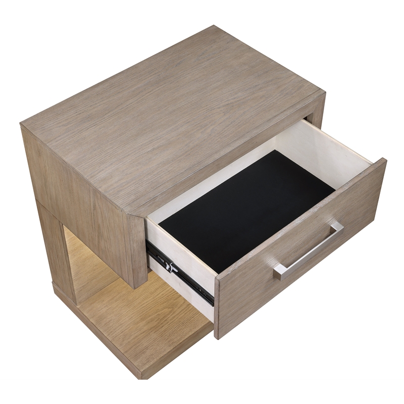 Pemberly Row 4-Piece California King LED Bedroom Set in Barley Brown