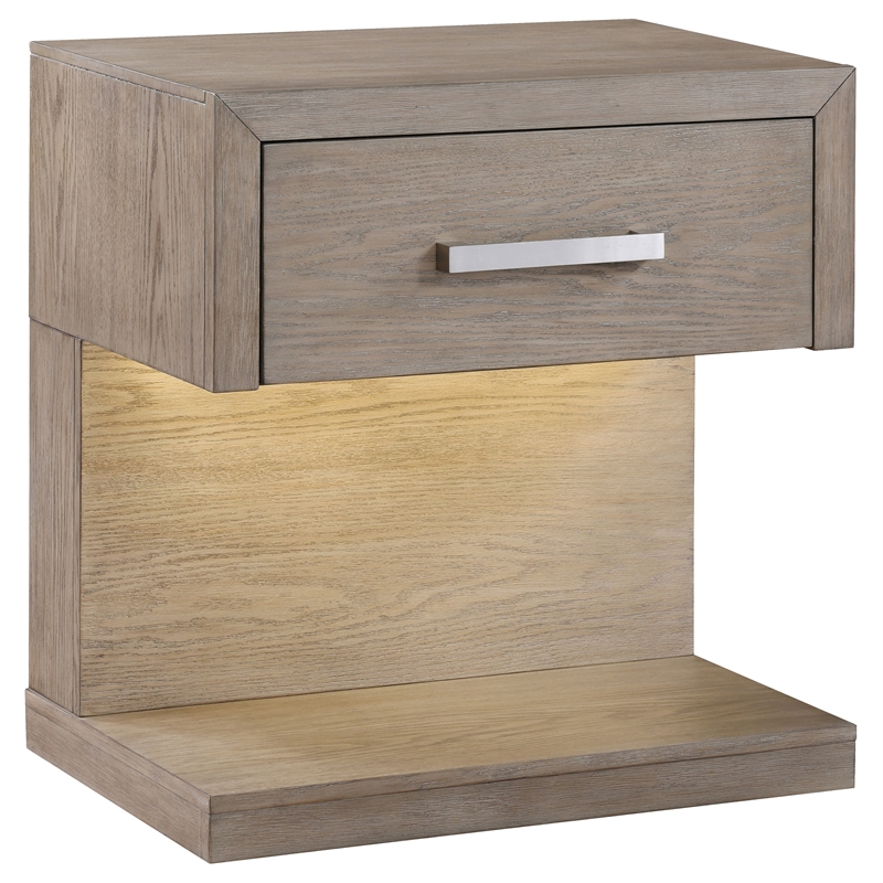 Pemberly Row 4-Piece California King LED Bedroom Set in Barley Brown