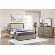 Pemberly Row 4-Piece California King LED Bedroom Set in Barley Brown