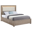 Pemberly Row 56 Inch California King LED Storage Bed in Barley Brown