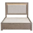 Pemberly Row 56 Inch California King LED Storage Bed in Barley Brown