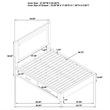 Pemberly Row 56 Inch Queen Upholstered LED Storage Bed in Barley Brown
