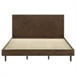 Pemberly Row 48 Inch Eastern King Platform Panel Bed in Warm Brown