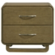 Pemberly Row Modern 2-Drawer Nightstand Bedside Table in Nutmeg