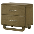 Pemberly Row Modern 2-Drawer Nightstand Bedside Table in Nutmeg