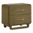 Pemberly Row Modern 2-Drawer Nightstand Bedside Table in Nutmeg