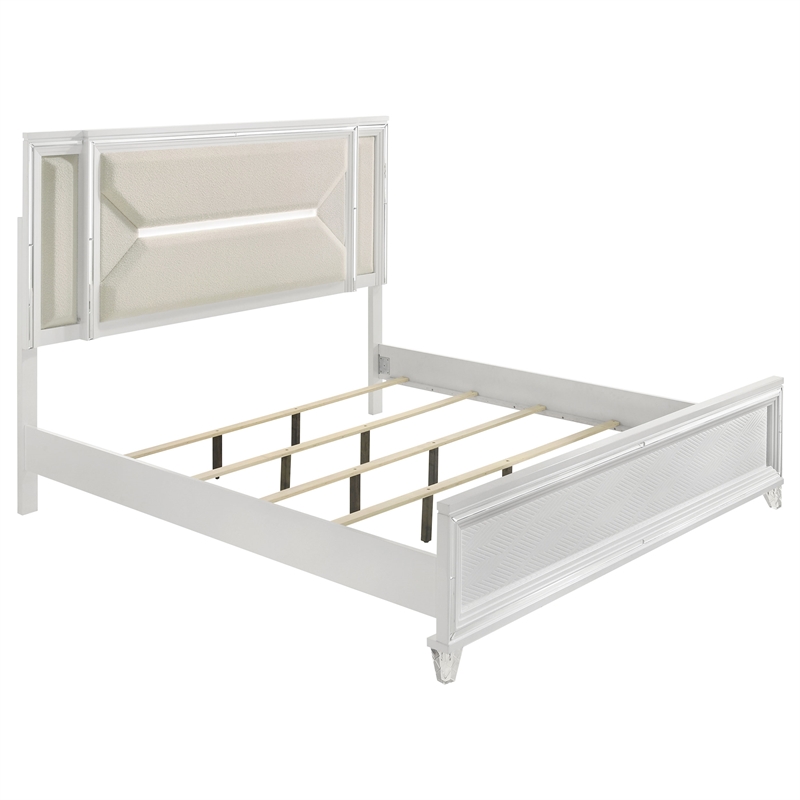 Pemberly Row 5-Piece Eastern King Italian Bedroom Set in White