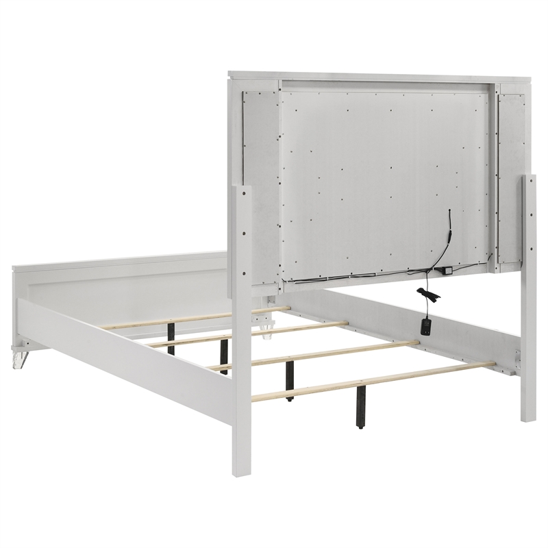 Pemberly Row 4-Piece Queen Modern Italian Bedroom Set in White