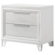 Pemberly Row Italian 2-Drawer Nightstand Bedside Table in White