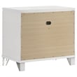 Pemberly Row Italian 2-Drawer Nightstand Bedside Table in White