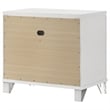 Pemberly Row Italian 2-Drawer Nightstand Bedside Table in White