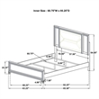 Pemberly Row 64 Inch Queen Boucle Upholstered LED Panel Bed in White