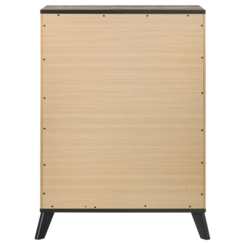 Pemberly Row 4-Drawer Mid-Century Modern Chest in Natural Pine