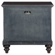 Pemberly Row 1-Drawer Nightstand with Open Cubby in Dark Oak