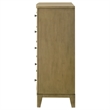 Pemberly Row Transitional 5-Drawer Chest of Drawers in Natural Pine