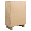 Pemberly Row Coastal 5-Drawer Bedroom Storage Chest in Beige Oak