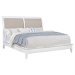 Pemberly Row 56 Inch Upholstered Eastern King Panel Bed in White