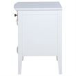 Pemberly Row Coastal 1-Drawer Nightstand Bedside Table in White