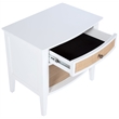 Pemberly Row Coastal 1-Drawer Nightstand Bedside Table in White