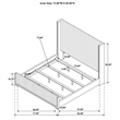Pemberly Row 65 Inch Upholstered California King Bed in Cream