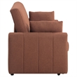 Pemberly Row Convertible Boucle Upholstered Sleeper Sofa Bed in Copper