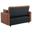 Pemberly Row Convertible Boucle Upholstered Sleeper Sofa Bed in Copper