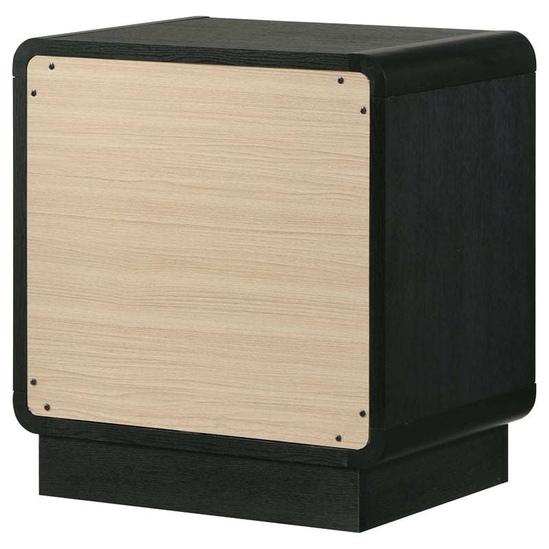 Pemberly Row Modern 2-Drawer Nightstand Bedside Table in Black