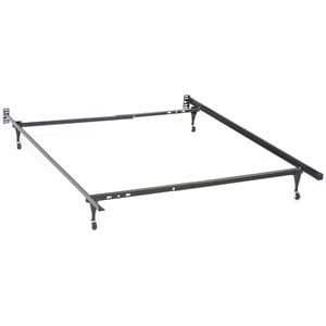 Pemberly Row Convertible Twin or Full Metal Bed Frame in Black
