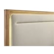 Pemberly Row Queen Wood LED Panel Bed in Off White and Light Oak