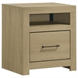 Pemberly Row 4-Piece Wood Eastern King Bedroom Set in Light Oak