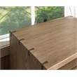 Pemberly Row 4-Piece Wood Queen Bedroom Set in Weathered Oak