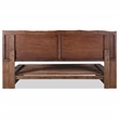 Pemberly Row Rustic Eastern King Wood Platform Bed in Weathered Oak