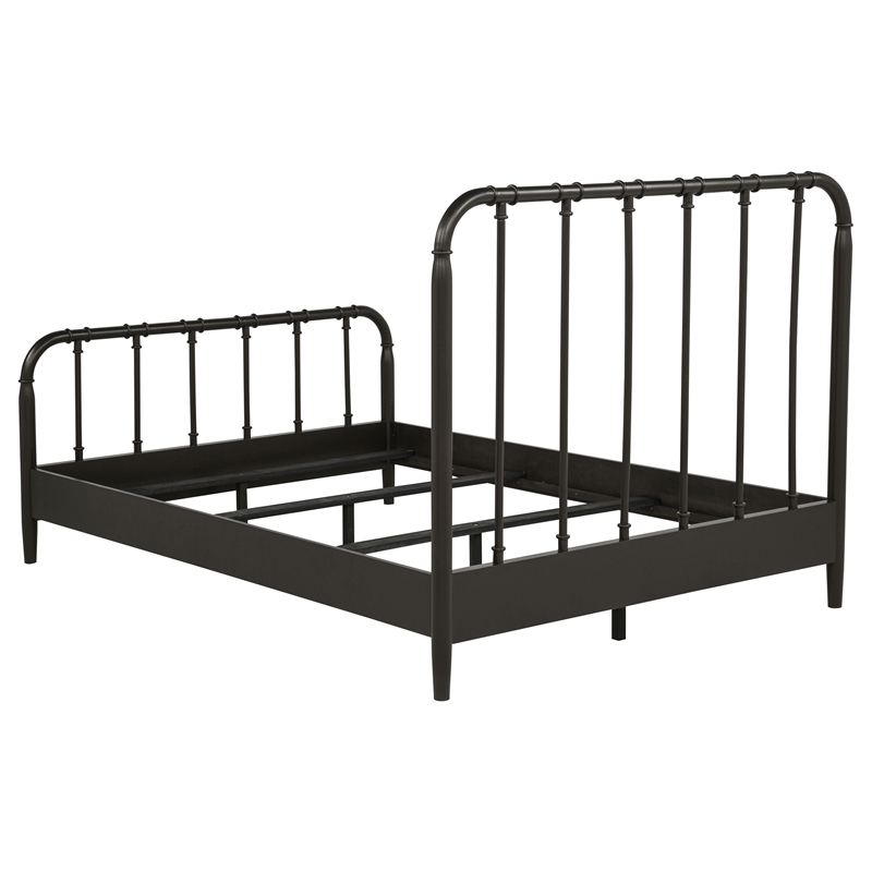 Pemberly Row All Wood Water Pipe Open Frame Full Bed in Dark Bronze