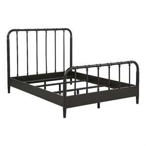 Pemberly Row All Wood Water Pipe Open Frame Full Bed in Dark Bronze
