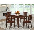 Pemberly Row 5-Piece Wood Dining Table Set in Mahogany Finish