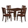 Pemberly Row 5-Piece Wood Dining Table Set in Mahogany Finish
