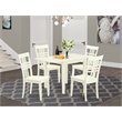 Pemberly Row 5-Piece Wood Dining Set in Linen White Finish