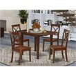 Pemberly Row 5-Piece Traditional Wood Dining Set in Mahogany Finish
