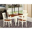 Pemberly Row 5-Piece Wood Kitchen Set in Buttermilk and Cherry Finish