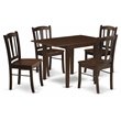 Pemberly Row 5-Piece Solid Wooden Dining Set with Drop-Leaf Table in Mahogany