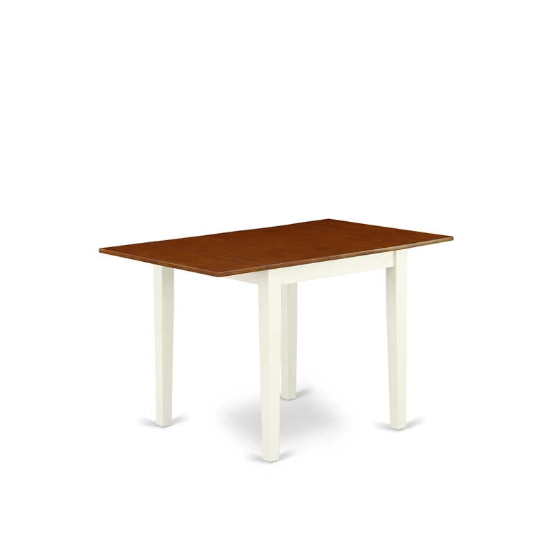 Pemberly Row 3-Piece Wood Dining Set with Buttermilk and Cherry Finish