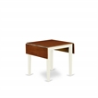 Pemberly Row 3-Piece Wood Dining Set with Buttermilk and Cherry Finish