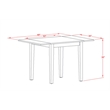 Pemberly Row 3-Piece Wood Dining Set with Buttermilk and Cherry Finish