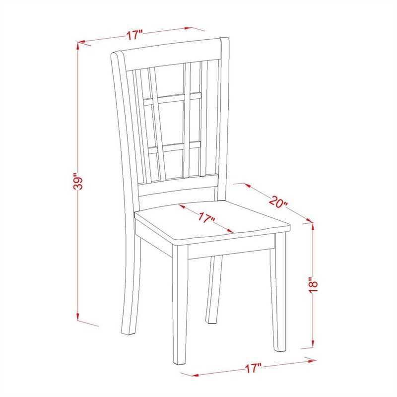 Pemberly Row 3-Piece Wood Dining Set with Buttermilk and Cherry Finish