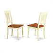Pemberly Row 5-Pc Buttermilk/Cherry Dining Set with Panel-Back Chairs