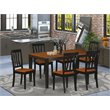 Pemberly Row 7-Piece Wood Dining Set in Black/Cherry Finish