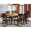 Pemberly Row 7-Piece Wood Dining Set with Extendable Leaf in Black/Cherry