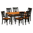 Pemberly Row 7-Piece Wood Dining Set with Extendable Leaf in Black/Cherry