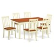 Pemberly Row 7-Piece Wood Dining Set in Buttermilk/Cherry Finish