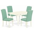 Pemberly Row 5-Piece Wood Dining Set with Full Back Chairs in White